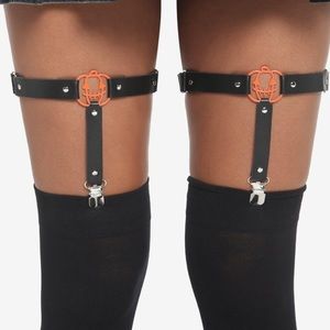 Hot Topic Jack O‎ Lantern Garter Set Halloween